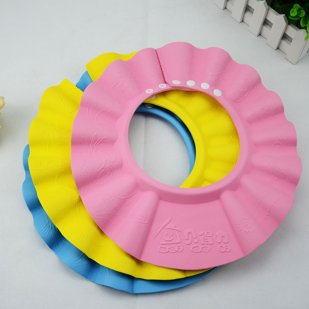 宝宝洗头帽洗头神器儿童洗澡玩水必备神器防水浴帽护耳帽子洗澡帽