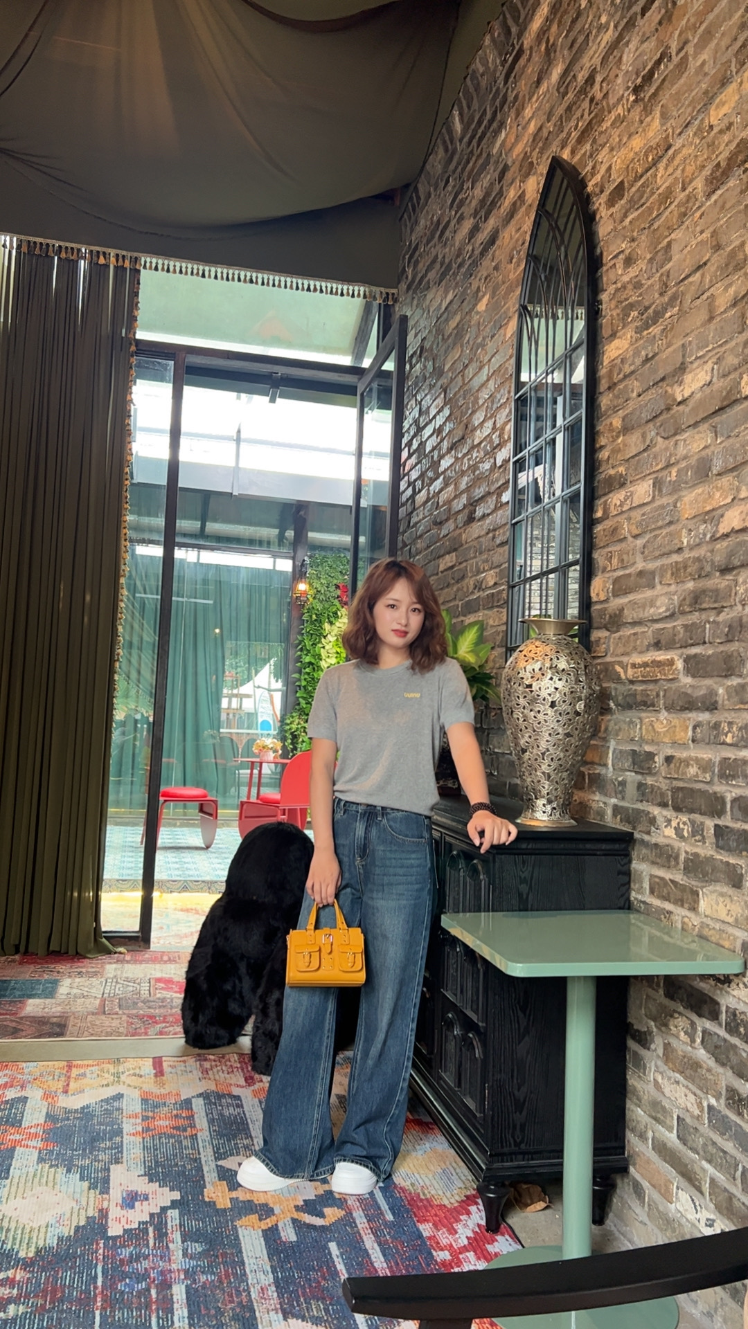 （单裤）2025秋冬阔腿直筒显高瘦水洗百搭复古老钱风8815#