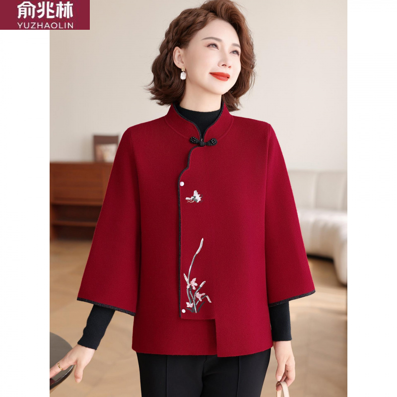 俞兆林妈妈春秋装新中式国风外套喜婆婆婚宴礼服中老年女洋气高贵