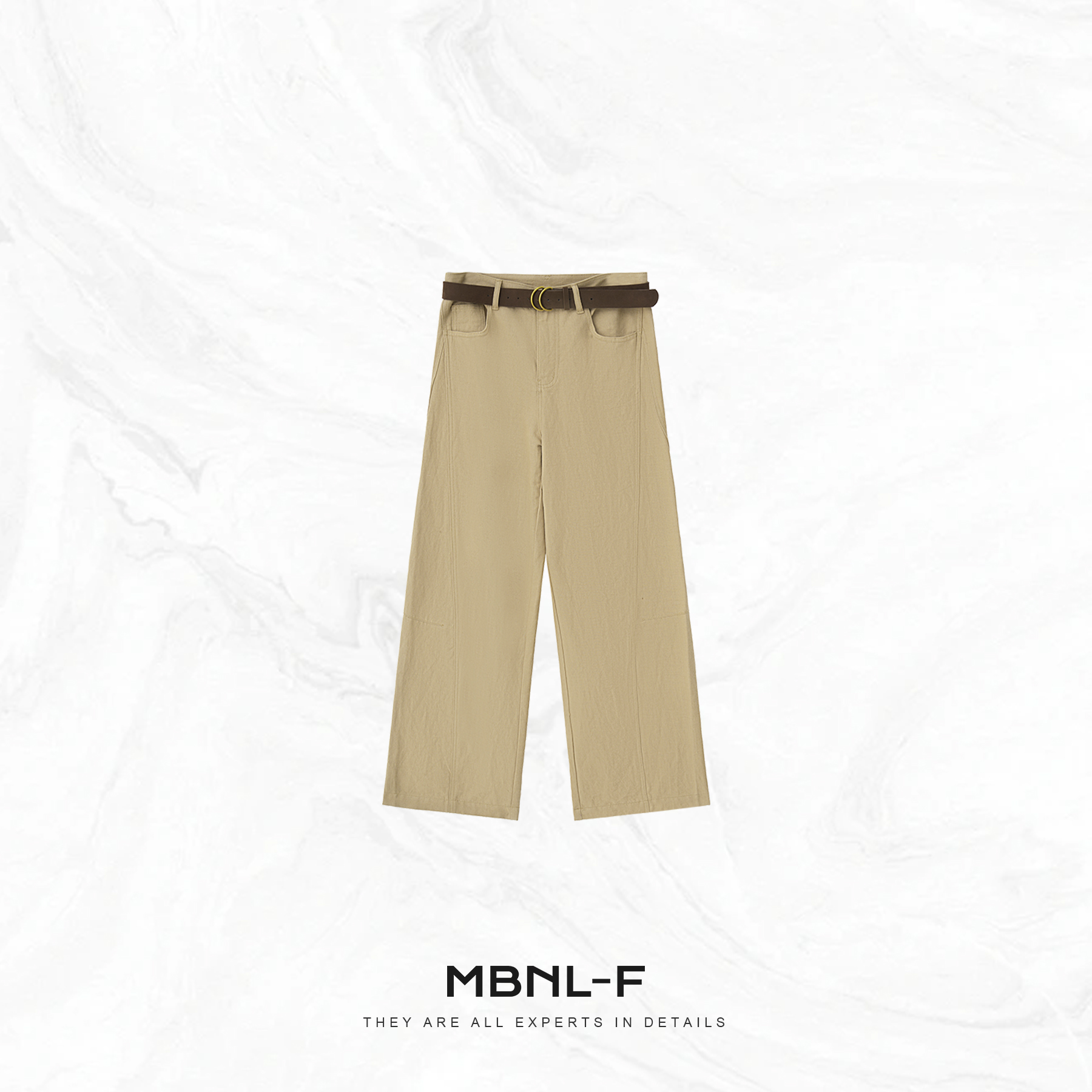 MBNL-F“皇家卡其裤” 亚麻棉混纺牛仔裤（含腰带） 秦磊XM-XKZ2536