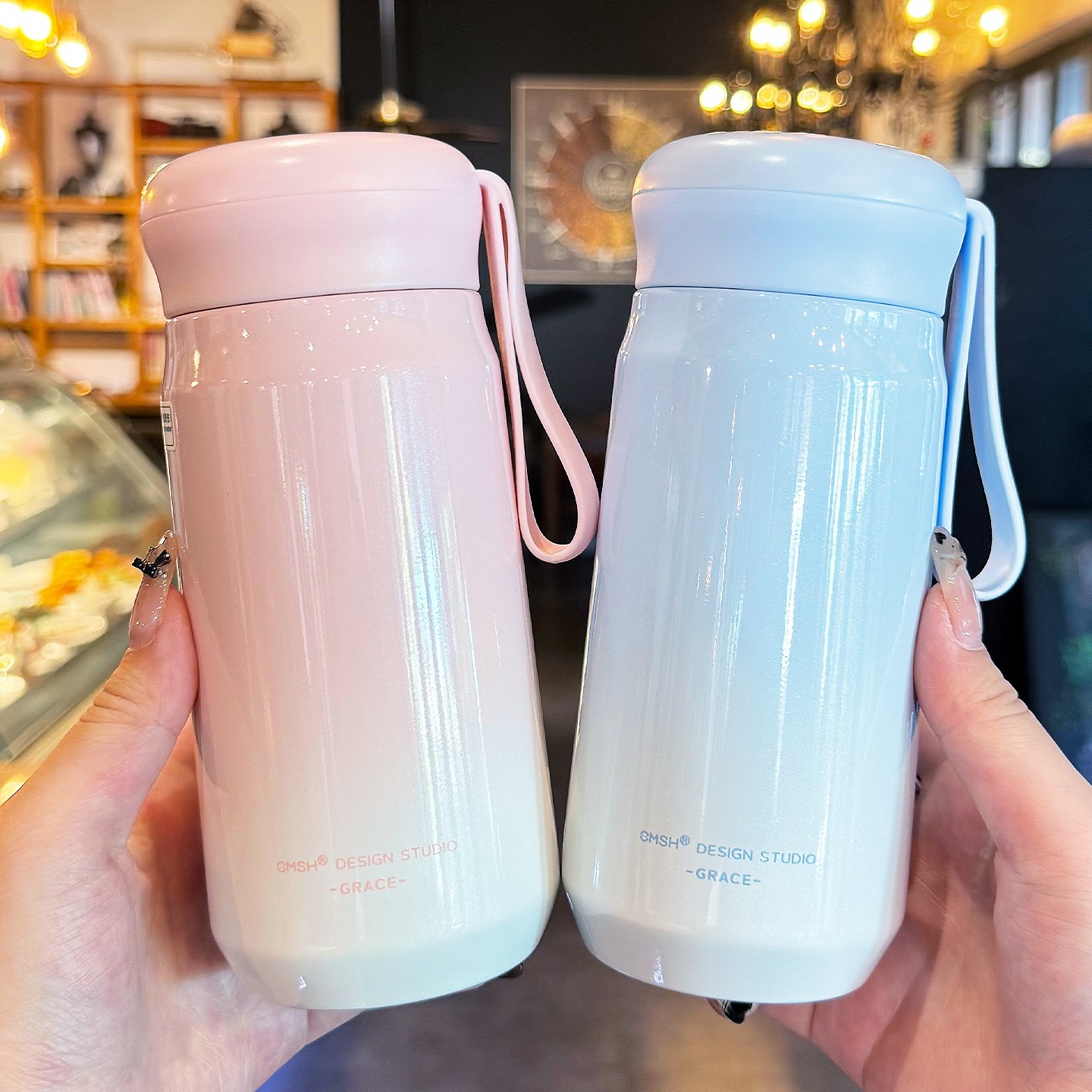 简约保温杯女生高颜值水杯女新款2025女士泡茶办公室不锈钢杯子