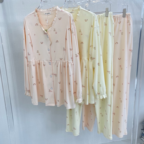 孕妇睡衣产后哺乳月子服四季适用舒适喂奶可调节家居服套装