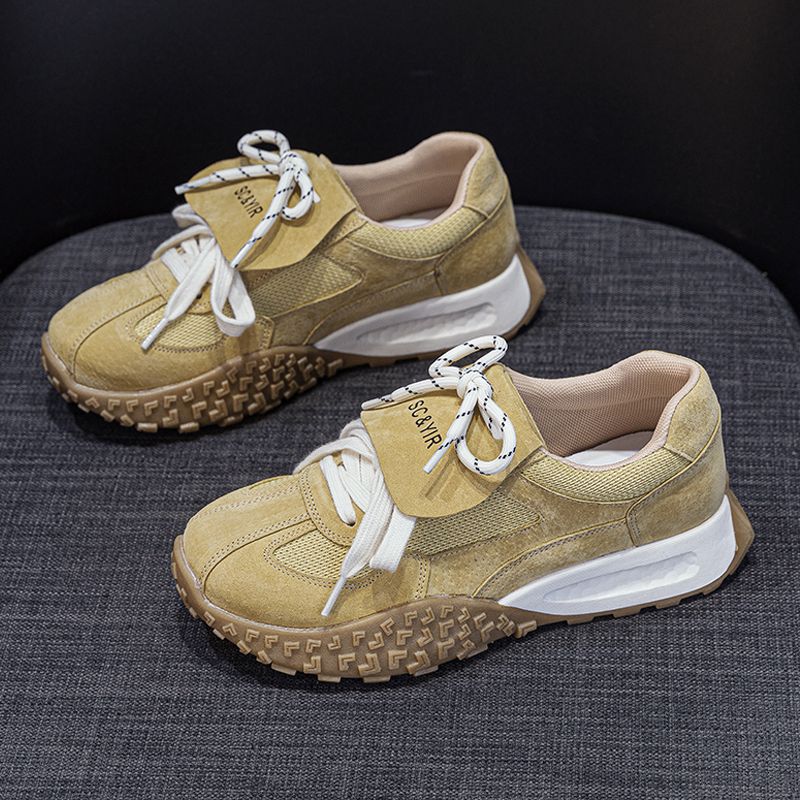 【万达撤柜】防滑运动鞋女2024新款厚底轻便透气软底德训鞋时尚休