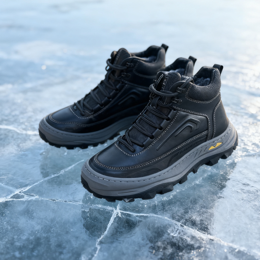 2025冬季头层牛皮羊毛保暖防冻北东大棉靴高帮板鞋雪地靴棉鞋休闲