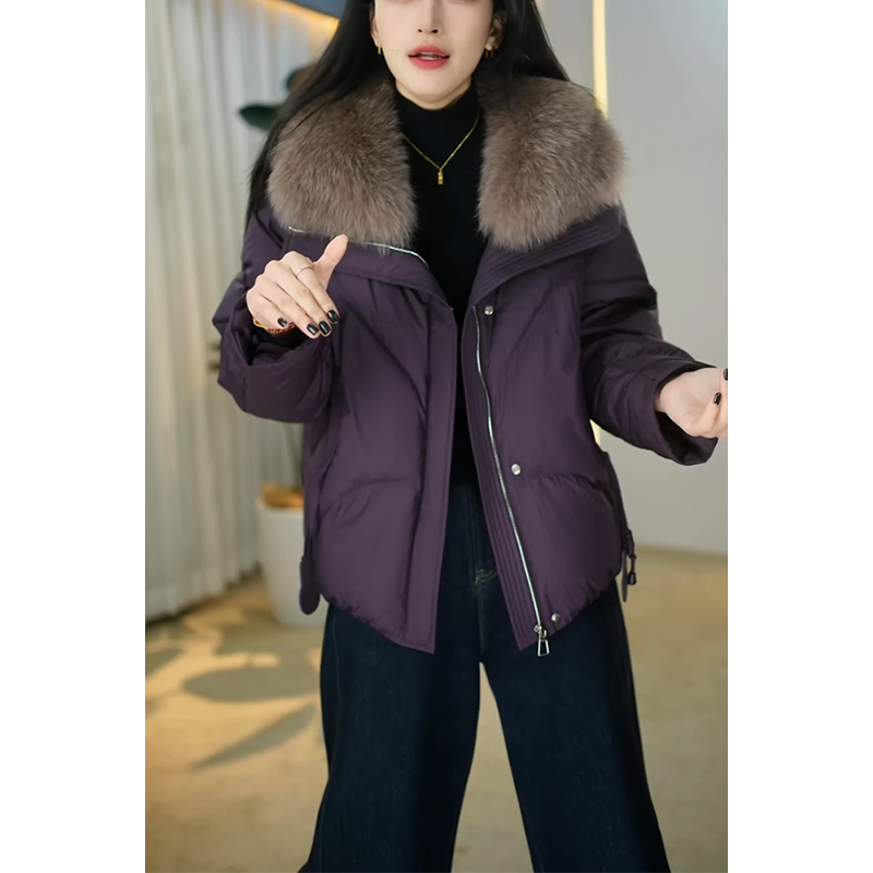 妈妈装羽绒服时尚女装冬季新款气质显瘦加厚保暖白鹅绒中老年外套