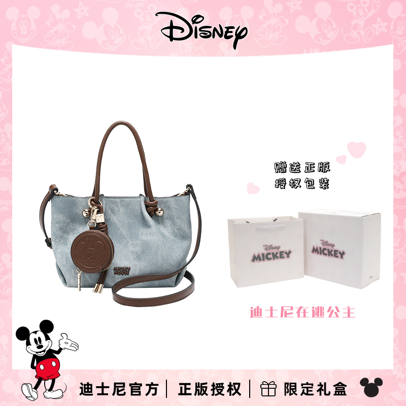 Disney/迪士尼【生日礼物】2025上新 丹宁米奇单肩斜挎菜篮子包包
