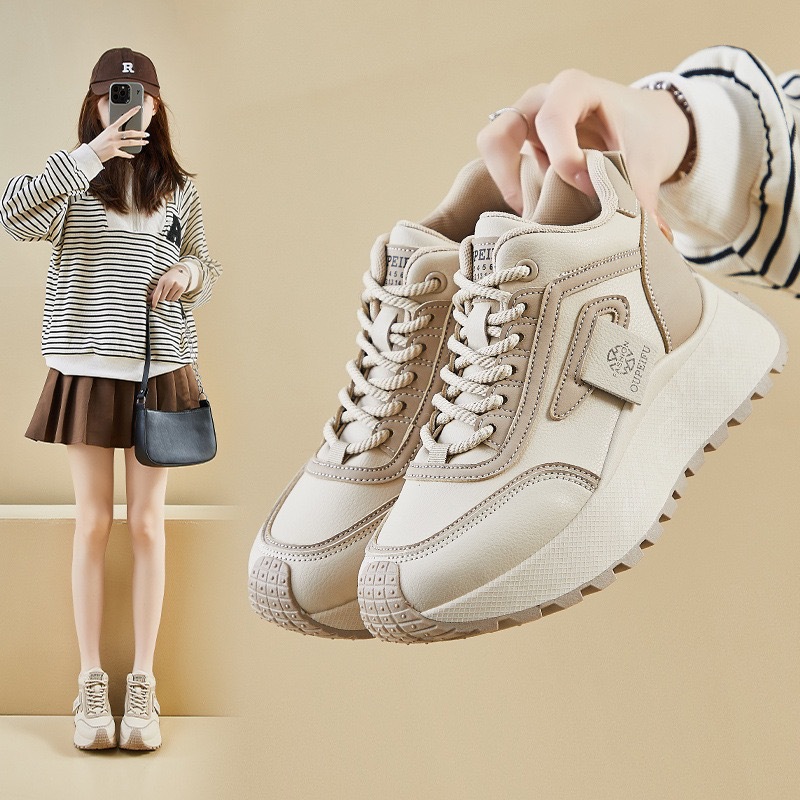 ins韩版新款老爹鞋女2025爆款学生跑步运动厚底百搭增高休闲鞋潮