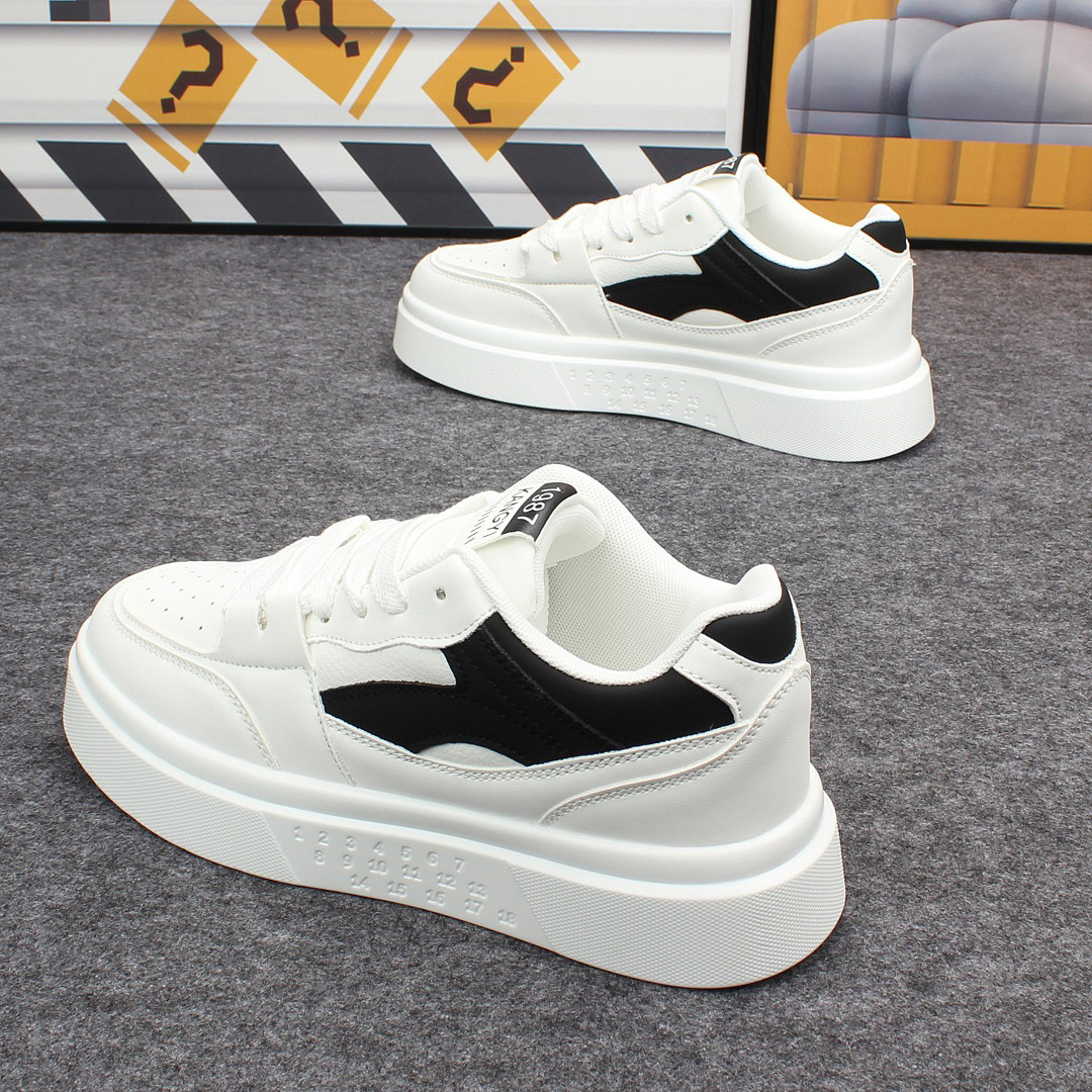 韩版拼色厚底小白鞋男女百搭轻便软底板鞋潮流运动情侣学生休闲鞋