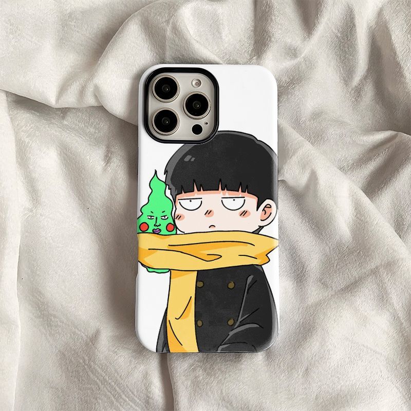 灵能百分百影山茂夫菲林硬壳适用于苹果16手机壳华为vivo红米iQOO