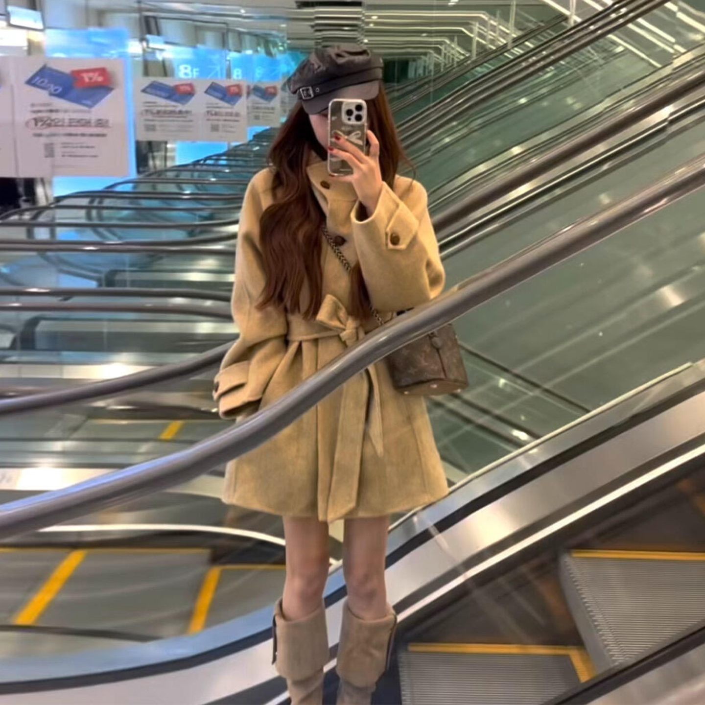 法式高级感立领呢子大衣女2026秋冬季小个子系带收腰气质毛呢外套