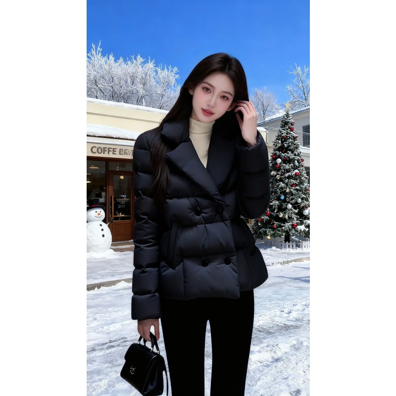 冬季棉服女中长款2026新款韩版立领加厚小个子棉衣外套显瘦小棉袄
