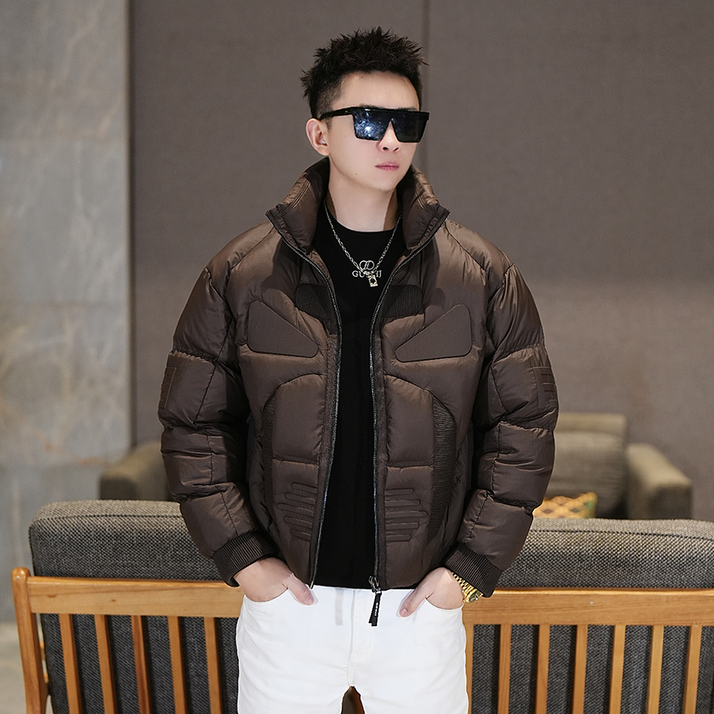 【恶魔之眼机甲风】新年战袍男士羽绒轻奢大牌修身保暖大牌男士外套