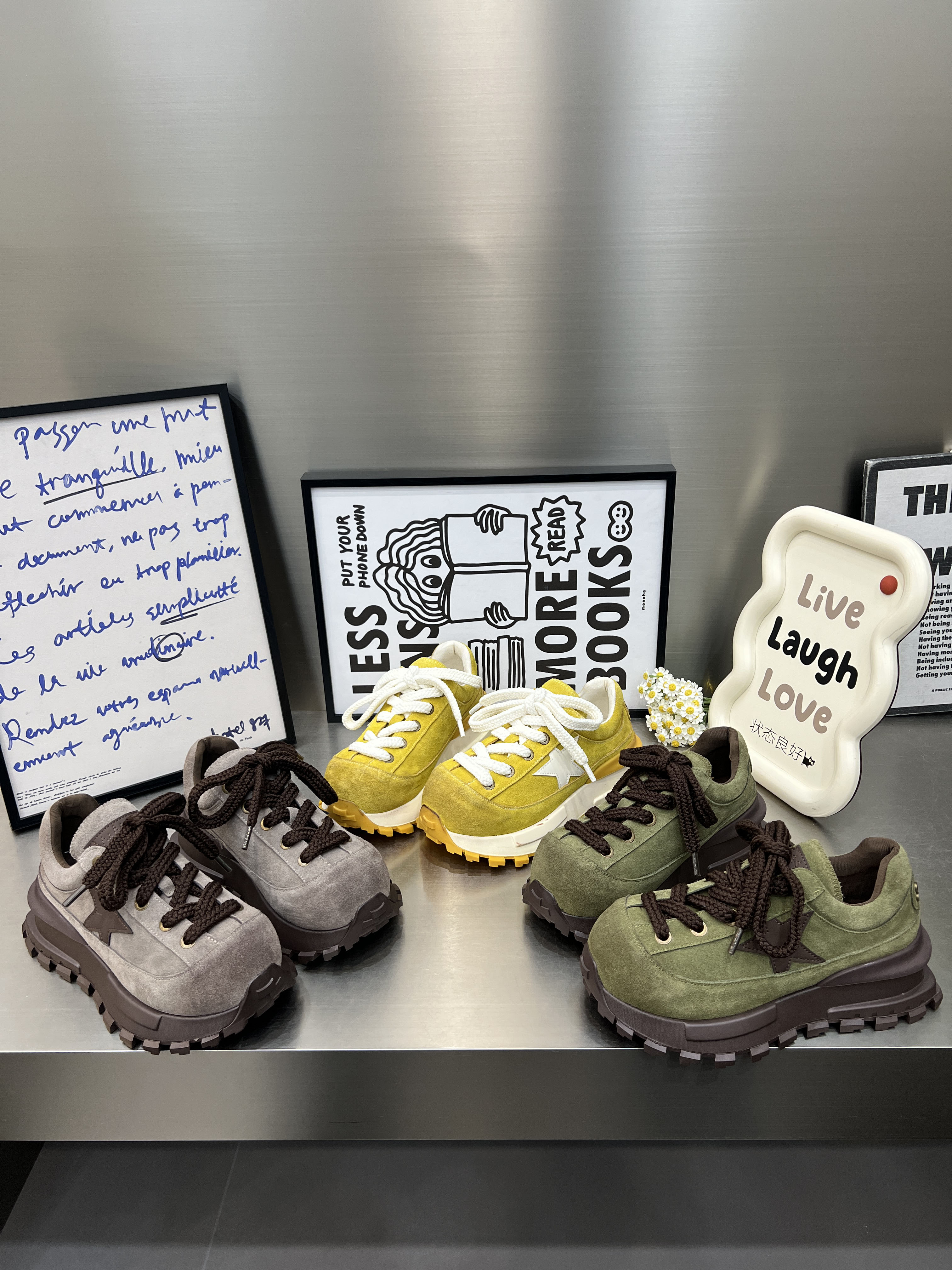 星星款6公分防滑显小秋冬新款经典时尚百搭休闲厚底潮流阿甘鞋