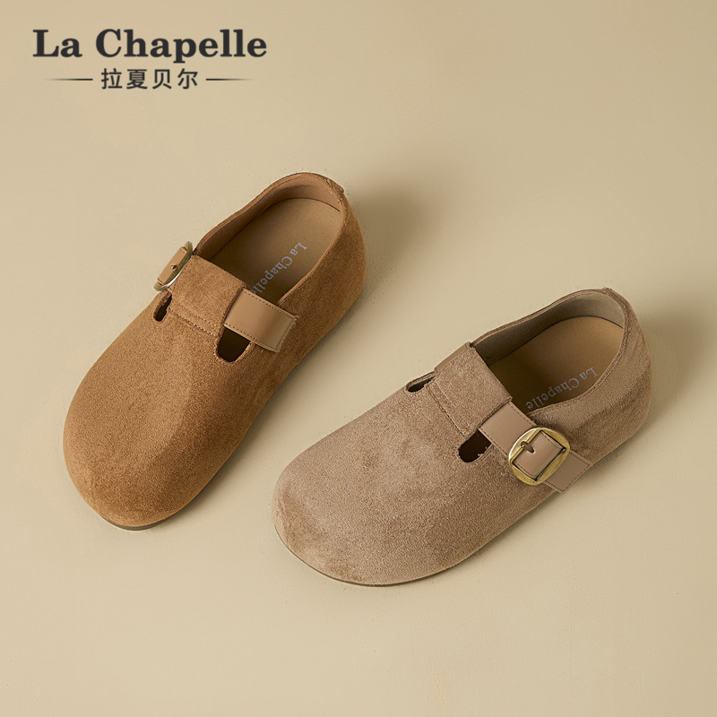 【粉丝专属】拉夏贝尔勃肯鞋女2025冬季新款一脚蹬增高厚底博肯女鞋