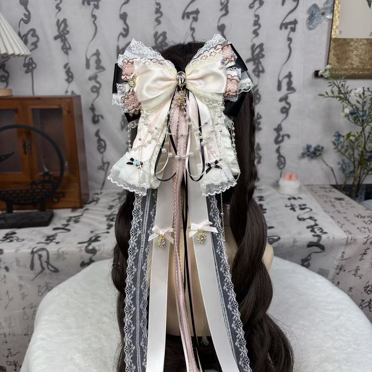 【心之密钥】可爱洛丽塔发夹甜妹手工发饰长飘弹蝴蝶结