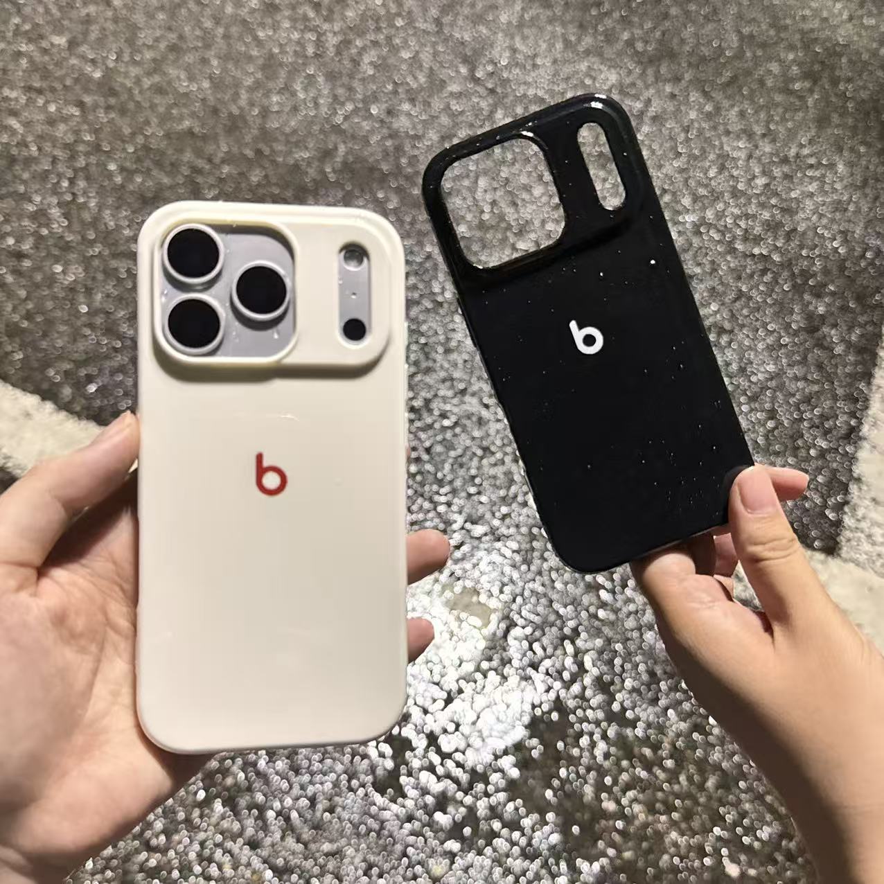 简约Beats手机壳亮面果冻适用苹果iPhone12/13/14/15/16/17防摔软
