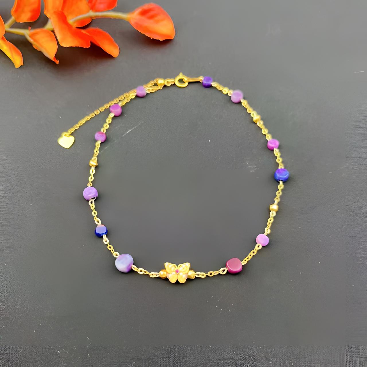 舒俱来南非老料满天星脚链 /Y014/卡4.3mm/多样性发一