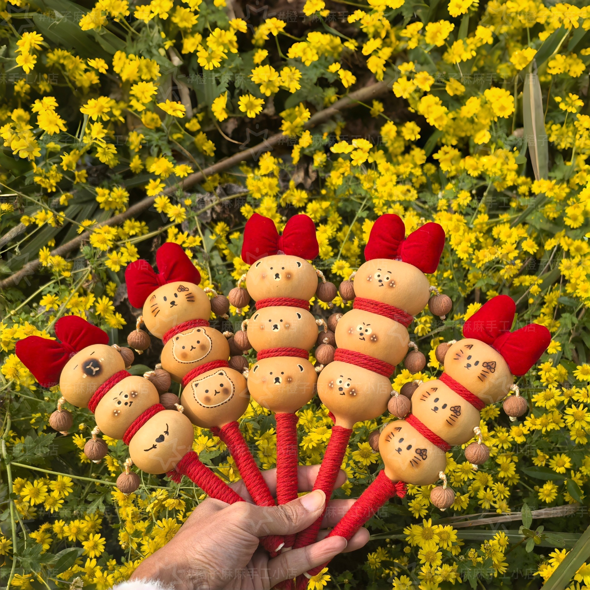 葫芦节同款天然葫芦拨浪鼓婴儿可爱小葫芦摆摊创业公园可批发