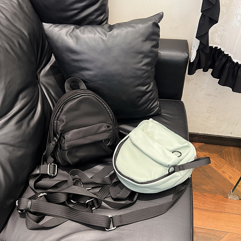 【多远个性】2025韩版新款小众休闲双肩包百搭简约学院风背包手提包