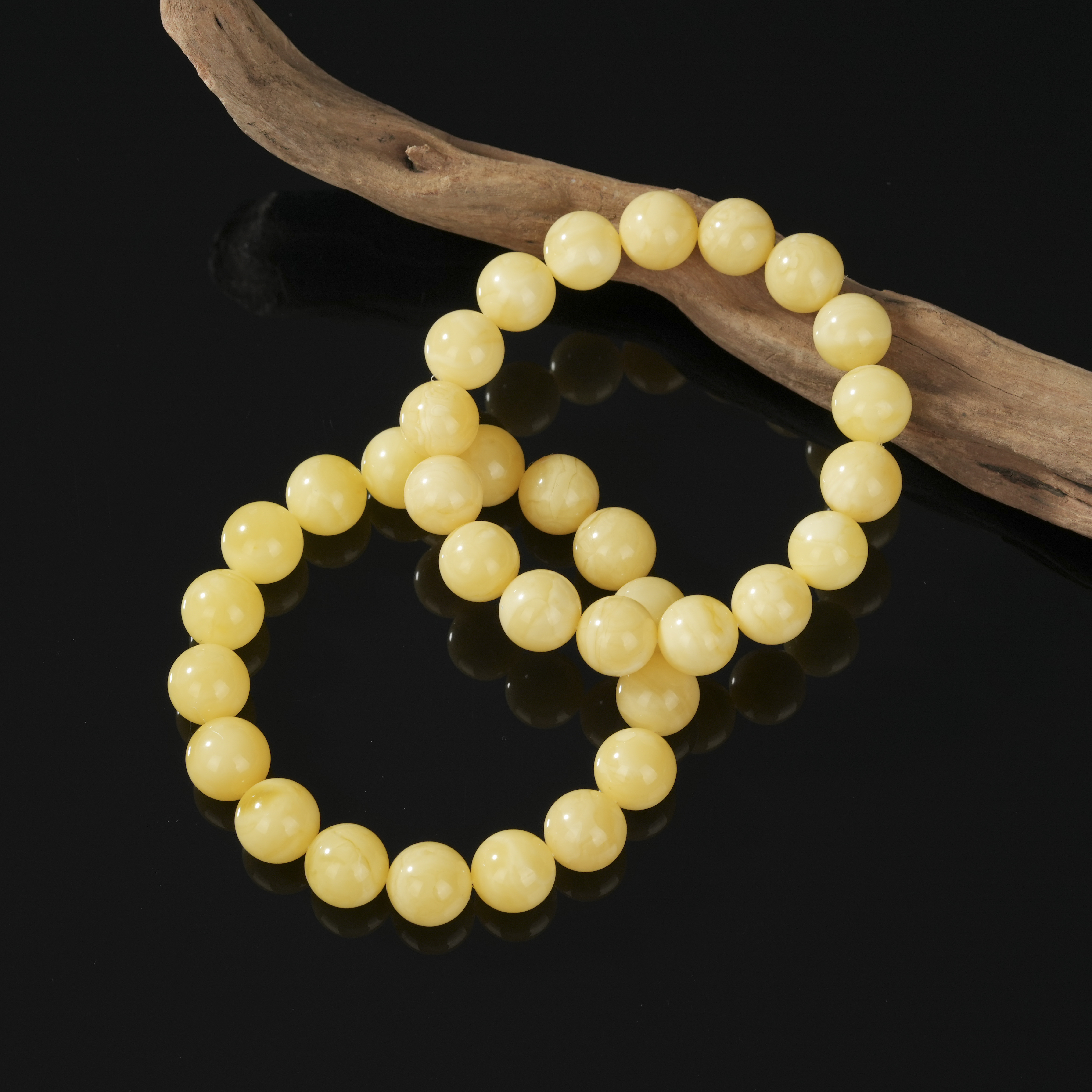 【云上叙】蜜蜡圆珠手串-多样性发其一-12mm-V75608-M（甄选）