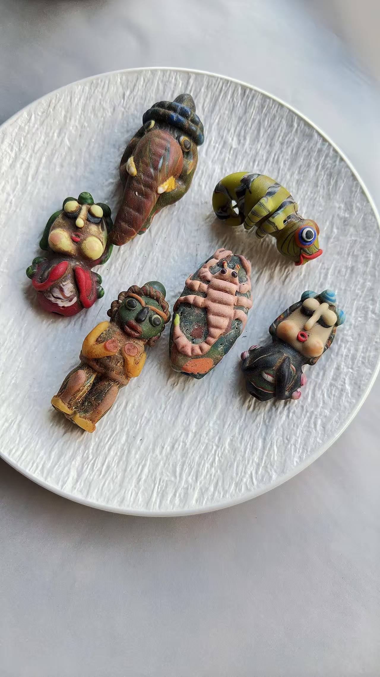 手工琉璃腓尼基、人面娃娃、老琉璃珠DIY串珠、非贸琉璃（直播间选款）