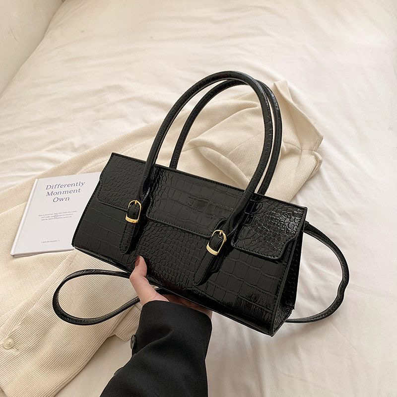8617 高级质感包包时尚爆款鳄鱼纹单间腋下包