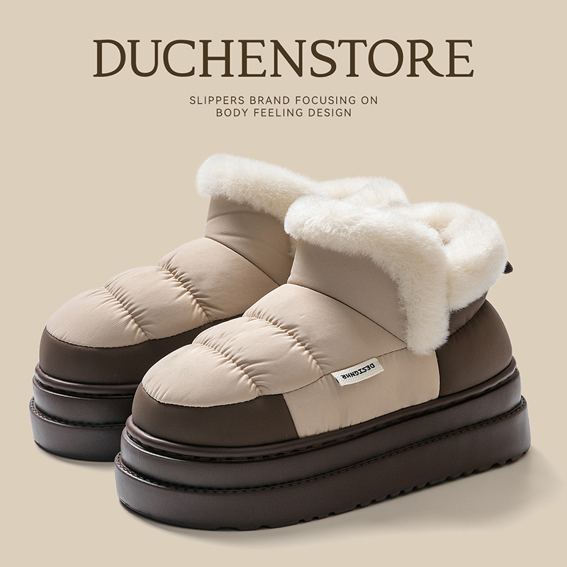 2025厚底防水冬季新款加绒保暖厚底防滑户外加厚软底保暖女雪地靴