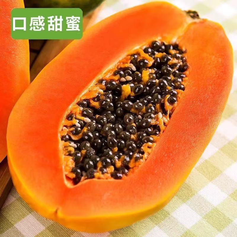 新鲜红心牛奶木瓜应当季水果青皮番木瓜