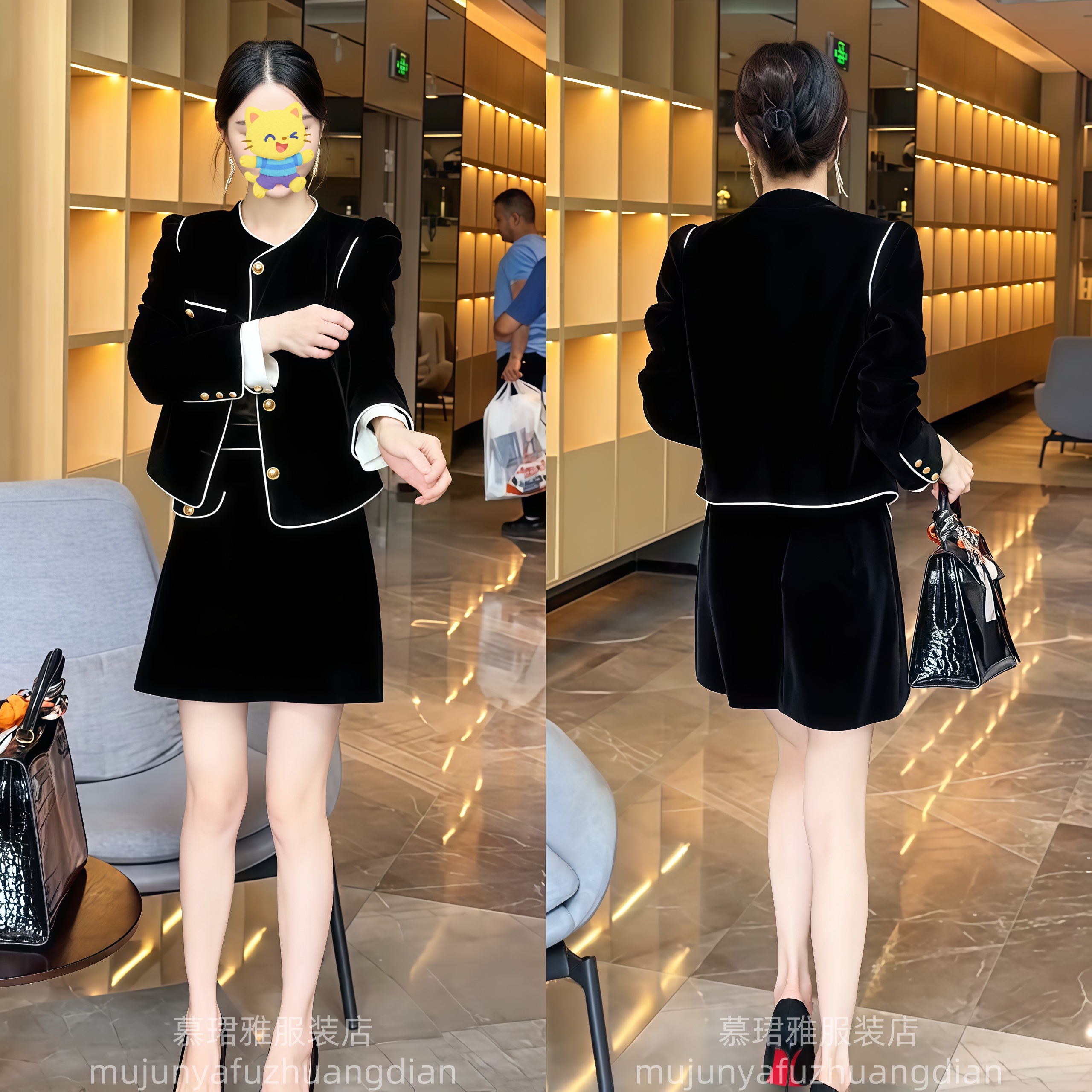 2025高级感小香风短款外套女秋冬新款气质套装