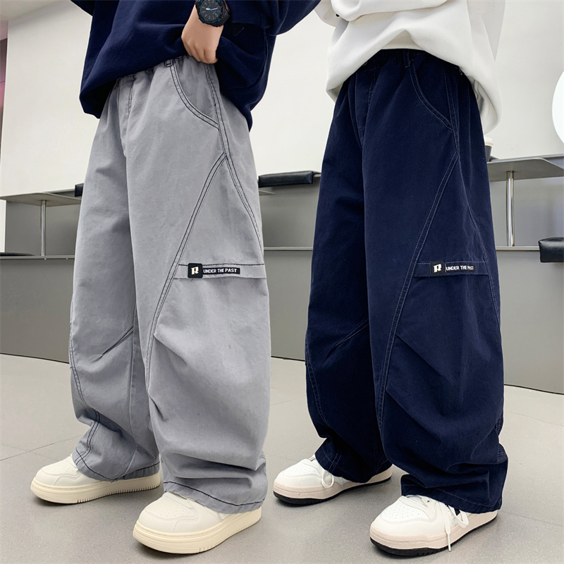 男童春秋休闲裤2025新款中大童秋装宽松裤子儿童装韩版束脚长裤潮