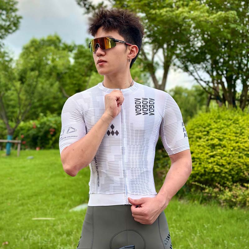 AOGDA新款夏季男女通用透气速干竞赛短袖自行车骑行服PRO修身版