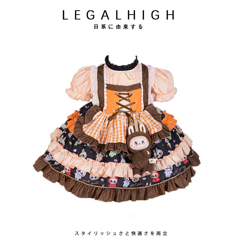 女童连衣裙春秋季新款儿童万圣节cos生日礼服小女孩洛丽塔公主裙