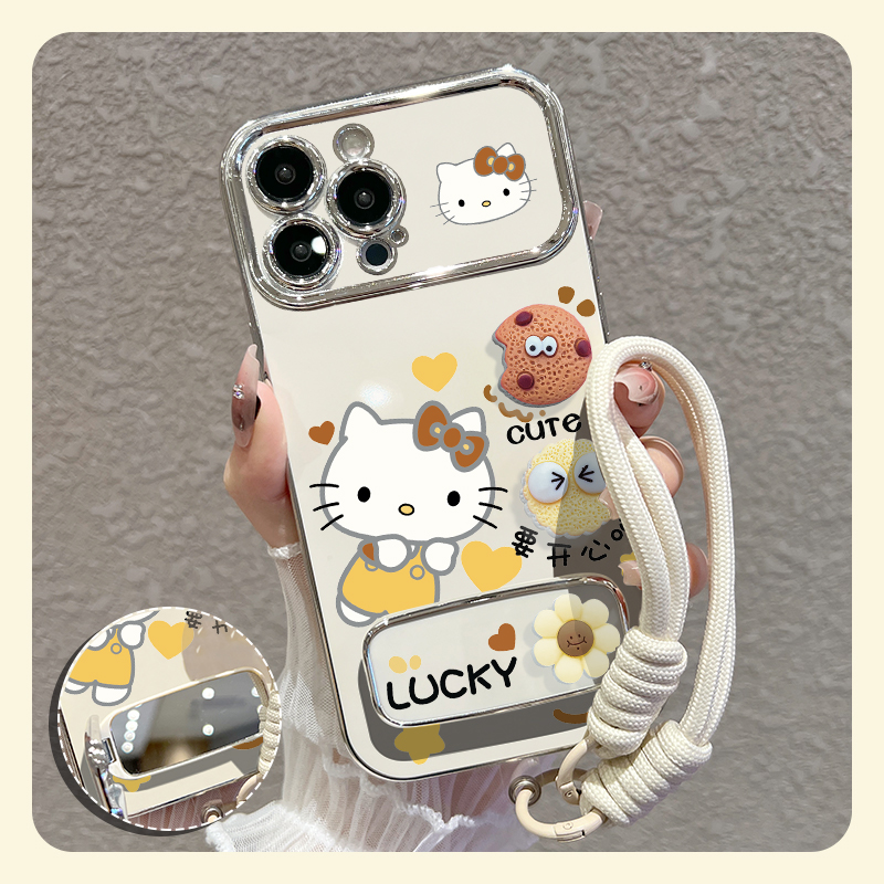 【苹果/华为/vivo/oppo/小米】适用曲奇猫咪大视窗手机壳硅胶防摔