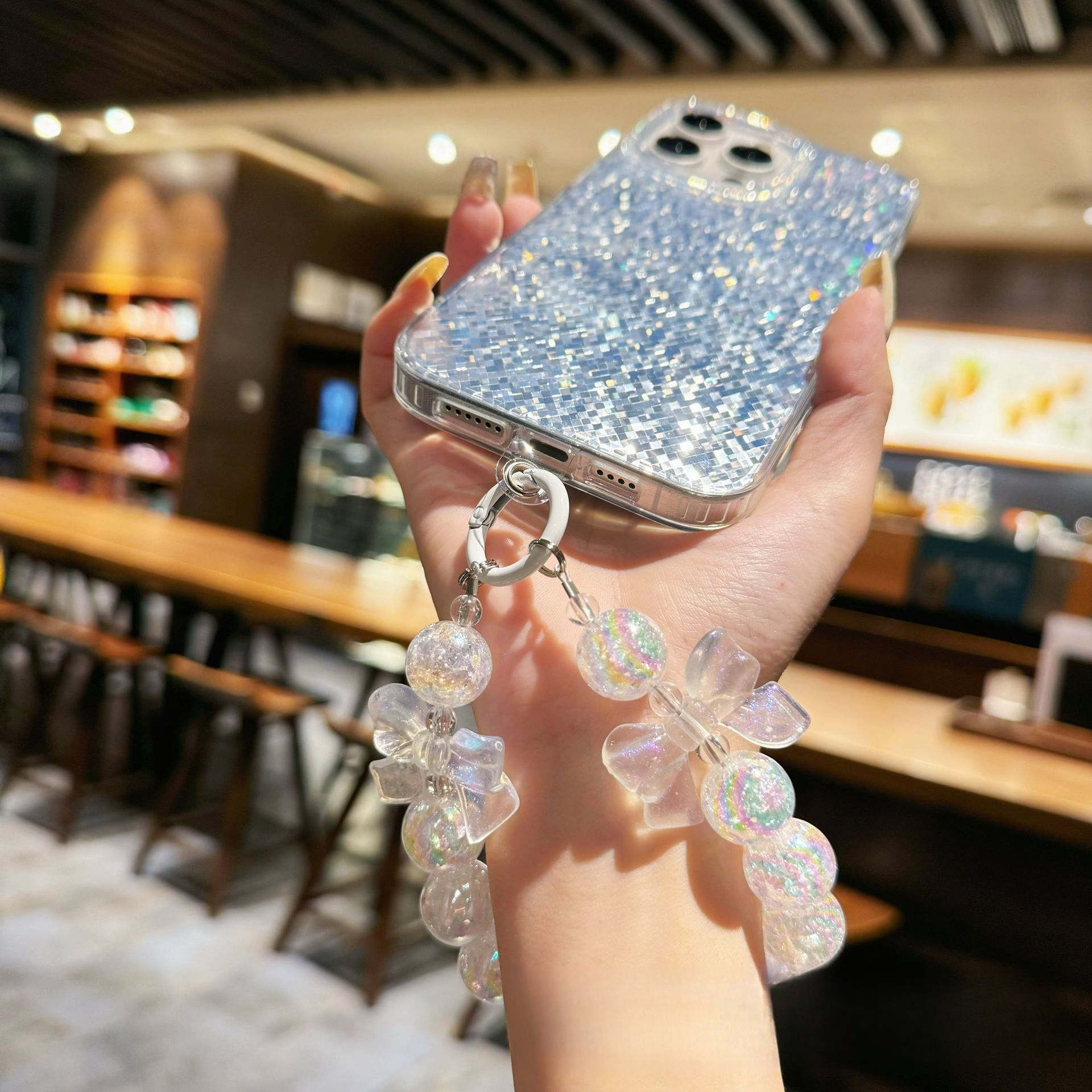 ins链条配饰网红可爱适用苹果手腕款挂链条华为挂件可爱手机挂链