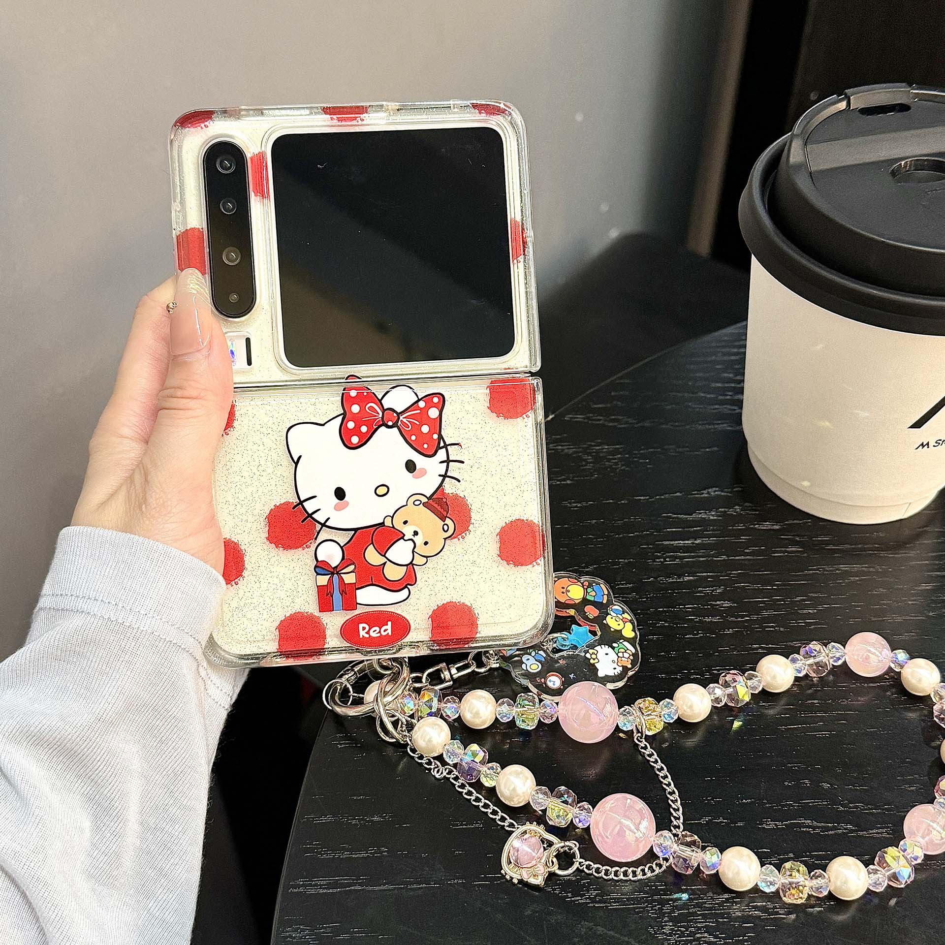 韩系波点纹KT适用华为purax手机壳折叠屏华为阔折叠HUAWEI Pura X