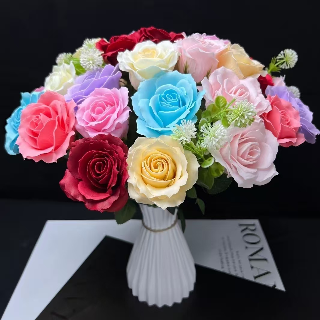【混色12色】12朵香皂花曼塔玫瑰手工DIY材料包节日礼品生日礼物