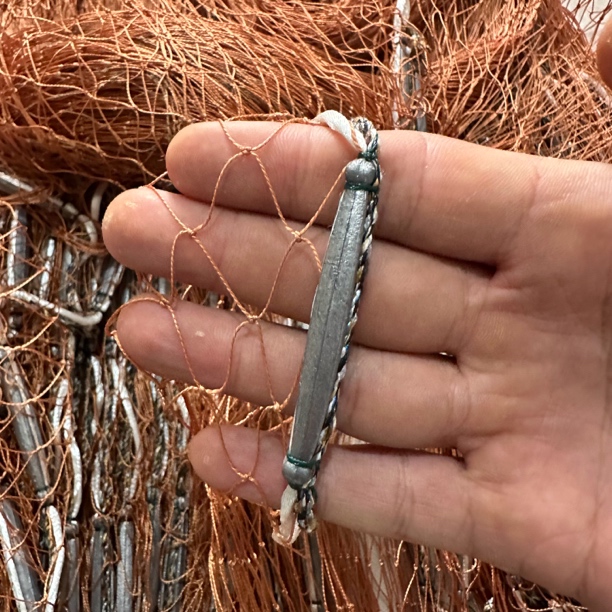 纯铅坠加粗轮胎线老式传统手撒网渔网手抛网