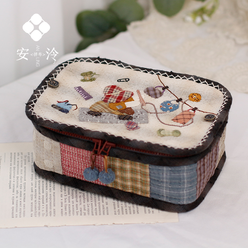 【材料包】拼布小苏手工盒子材料包（视频教程）未裁剪不含工具