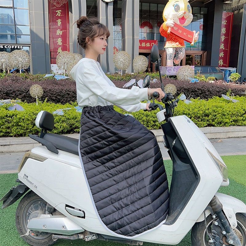 加厚保暖防风护腿神器电动车挡风护膝裙冬季加绒骑车电瓶车半身裙