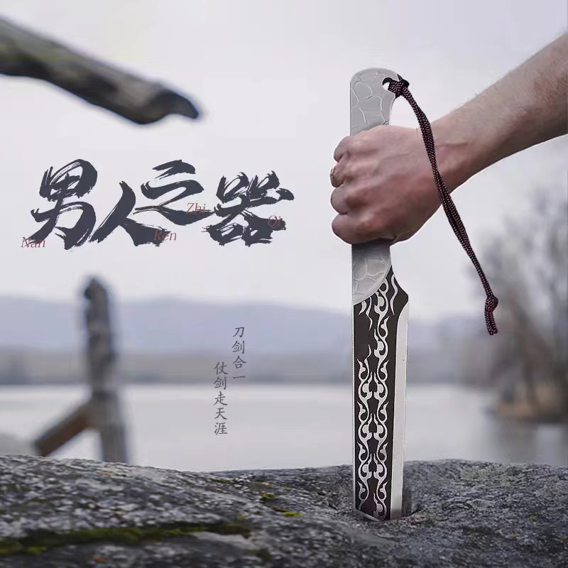 锻打户外多用斩切刀家用加厚锋利斩骨刀切肉切片菜刀全钢一体刀具