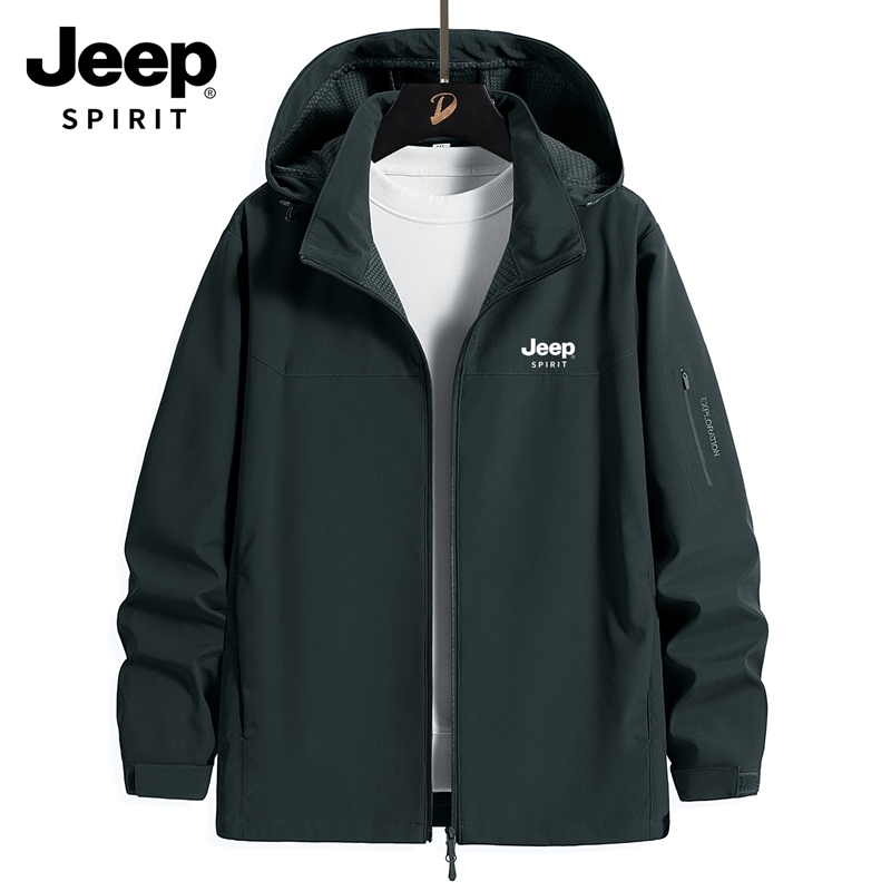 JEEP吉普冲锋衣男士2025秋冬季休闲保暖户外防风大码夹克上衣外套