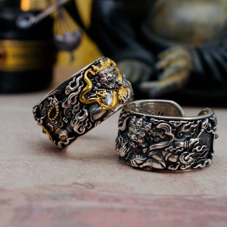 925银戒指 【孙小禹银饰】 纯银 大黑天指环 复古设计