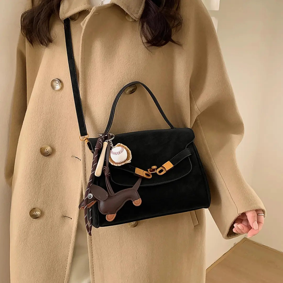 【老钱风】高级复古手提凯莉包女式2025新款秋冬时尚通勤单肩斜挎包