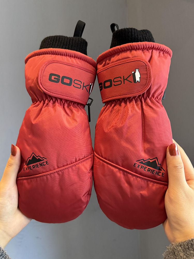 冬季滑雪手套男女士加绒加厚保暖防风学生触屏户外骑行适用包套