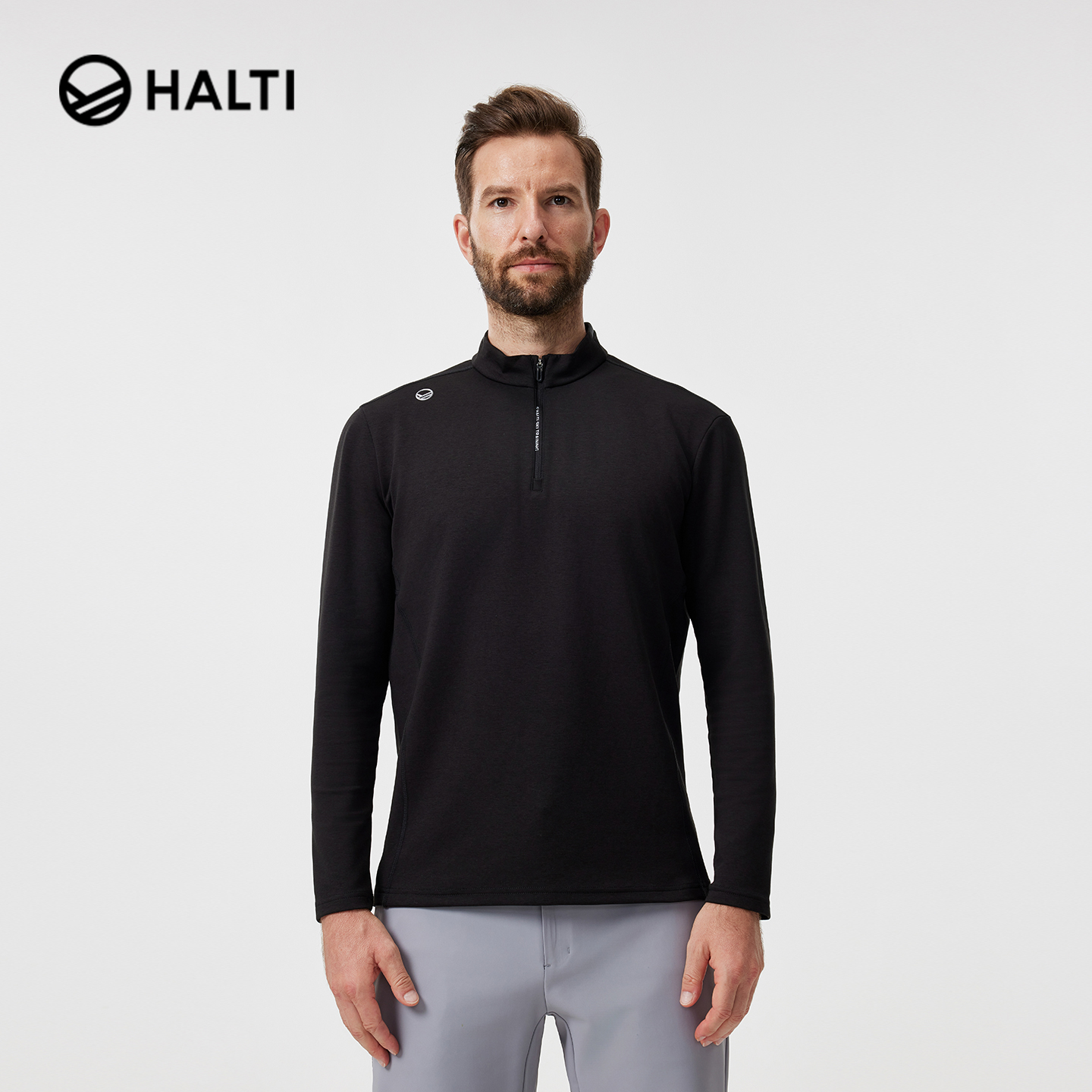 HALTI哈尔迪热特姆男士25秋季新款长袖T恤拉普兰绒保暖户外上衣