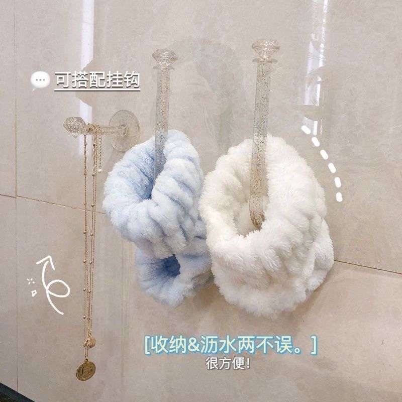 洗漱防湿袖神器~洗脸手腕带吸水手环擦汗护腕带毛绒发圈女绑头发