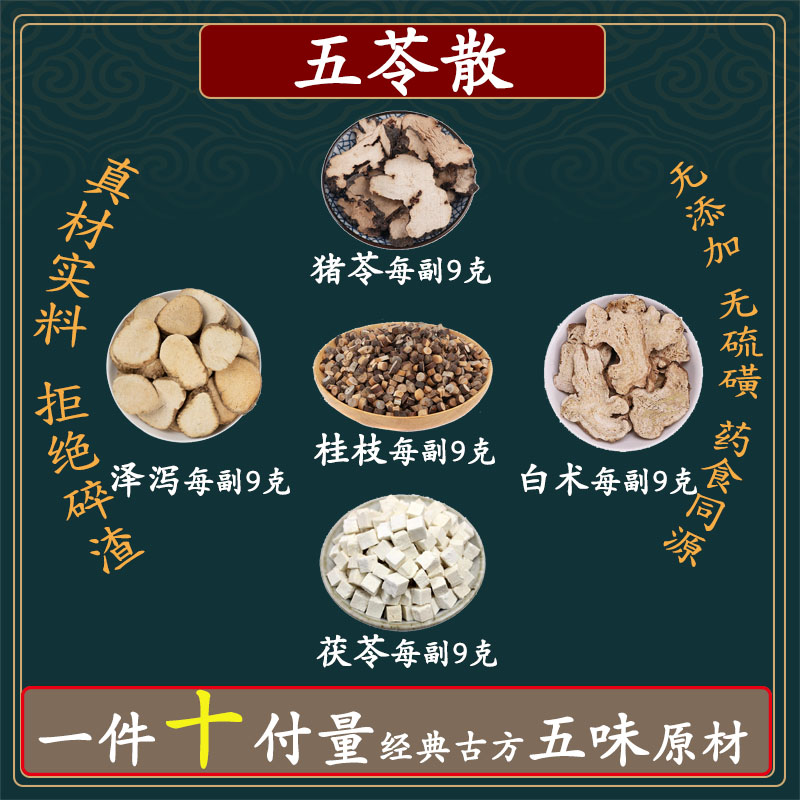 倪师甄选 五苓散原材料 一件10包✖️45克共450克 根茎类农产品