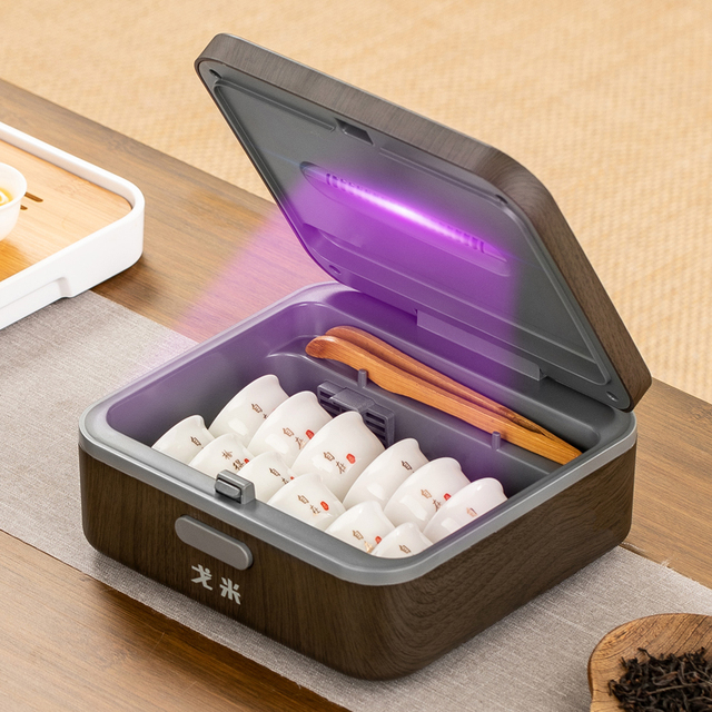 茶杯收纳消毒盒功夫茶杯消毒锅煲盆小型家用办公室茶具茶碗消毒柜