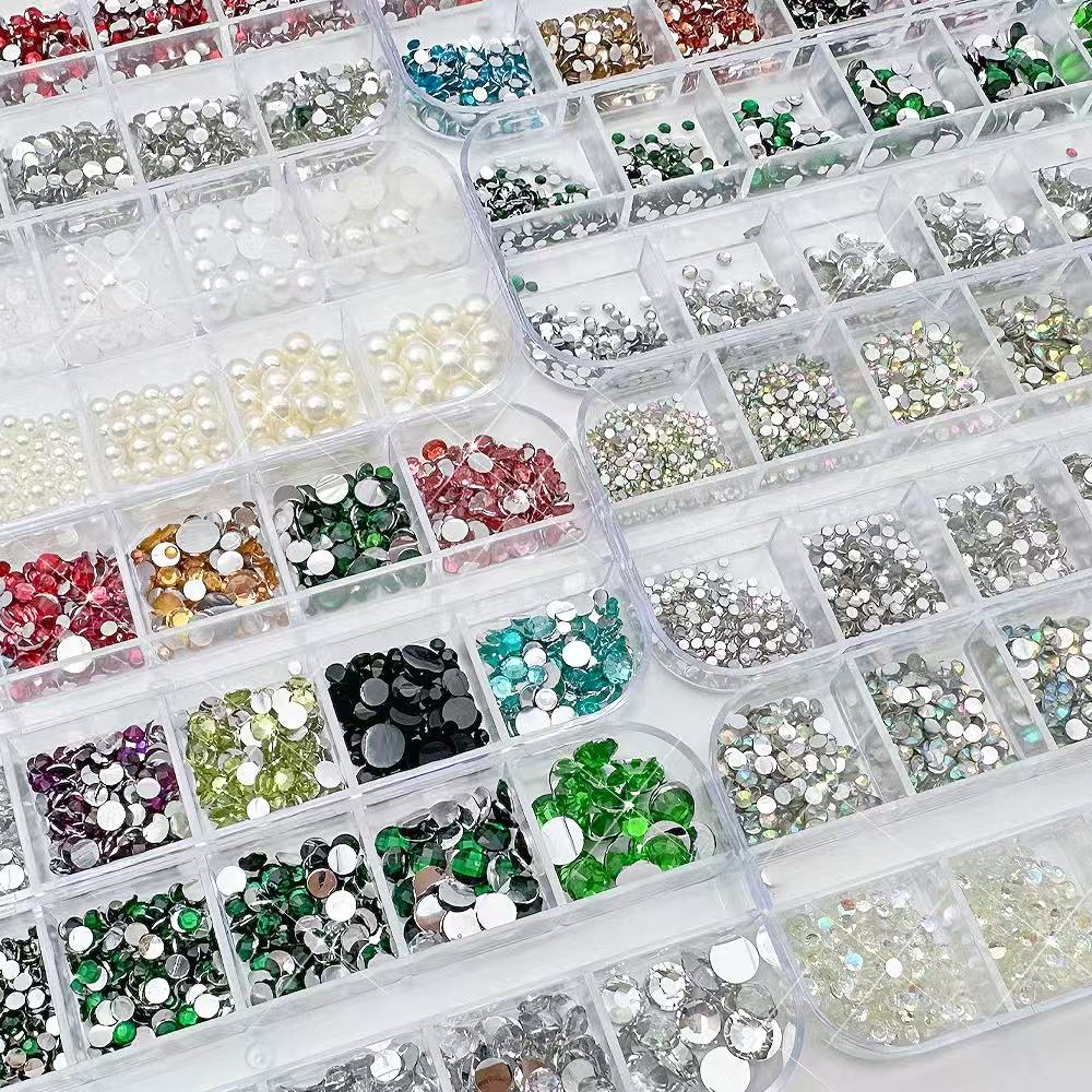 彩色平底钻混装手工DIY饰品