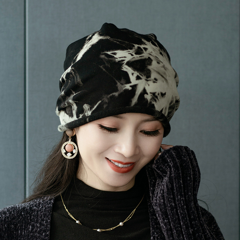 帽子女款2025新款春秋堆堆帽女士产后月子头巾冷帽女化疗光头帽薄